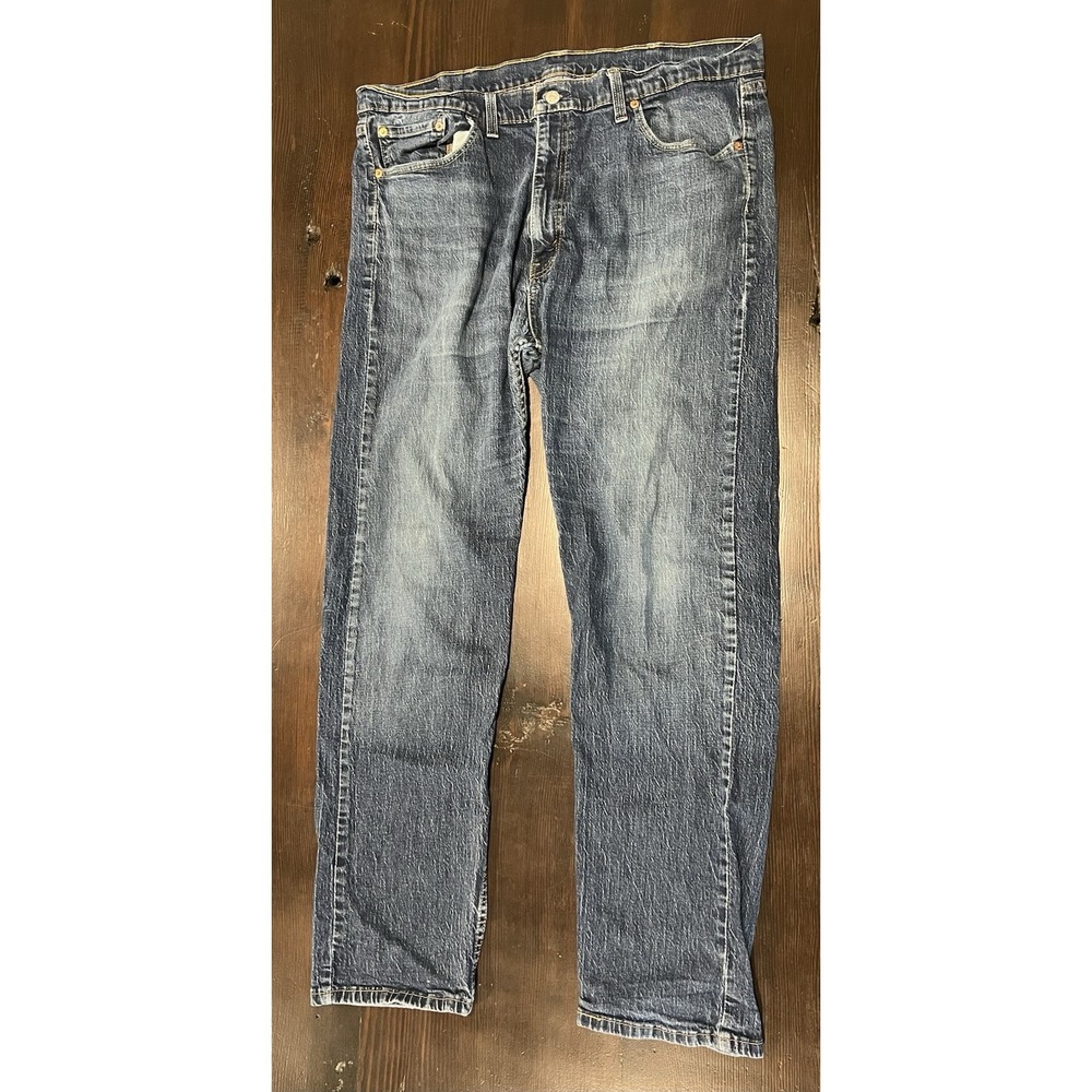 Levi's 505 Jeans Mens 40x32 Blue Denim Regular Fit Straight Stretch Classic